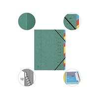 Exacompta Sorteermap 12-delig, groen - thumbnail