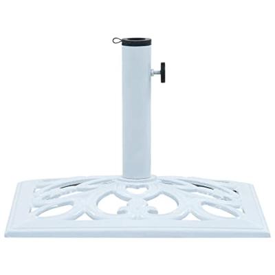 VidaXL Parasolvoet 12 kg 49 cm gietijzer wit VidaXL Parasolvoet 12 kg 49 cm gietijzer wit