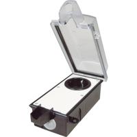 interBär 9015-001.01 Stopcontact (opbouw) Afsluitbaar IP44 Zwart, Transparant - thumbnail