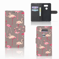 LG V30 Telefoonhoesje met Pasjes Flamingo - thumbnail