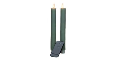 LED Dinerkaars Wax 23cm Jade Groen 2st
