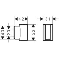Hansgrohe Porter Fine handdouchehouder - brushed bronze (brons) 28885140 - thumbnail