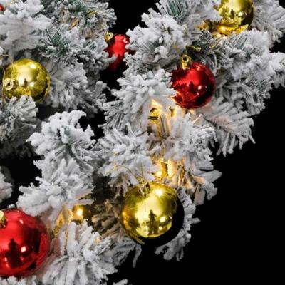 VidaXL Kerstslinger met kerstballen en led-lampjes 5 m pvc groen - thumbnail