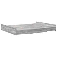 Opbergbedframe met lade Grijs sonoma 135 x 190 cm Bewerkt hout - thumbnail