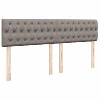 Boxspring met matras stof taupe 200x200 cm - thumbnail
