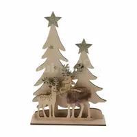 Kerstboom met Rendieren 30cm Assorti 1st - thumbnail