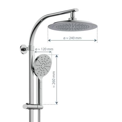 Regendoucheset Schutte Madura Fresh Opbouw Thermostatisch Chroom Regendoucheset Schutte Madura Fresh Opbouw Thermostatisch Chroom