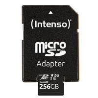 Intenso Professional miniSDXC-kaart Retail 256 GB Class 10, UHS-I U3, v30 Video Speed Class Watervast, Temperatuurbestendig - thumbnail