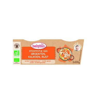 Babybio Groenten kalkoen rijst 8 maanden 200g bio (2 st)