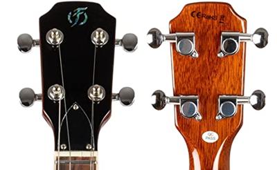 Flight Rock Series Vanguard Transparent Black elektrische solidbody tenor ukelele met gigbag - thumbnail
