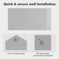 VidaXL Keuken spatscherm lichtgrijs 80 x 40 cm gehard glas - thumbnail