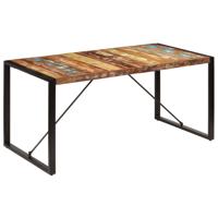 VidaXL Eettafel 160x80x75 cm massief gerecycled hout - thumbnail