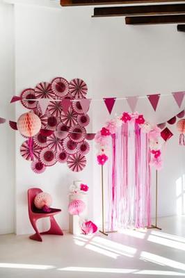 Feestgordijn Perfect Pink (2x1m)