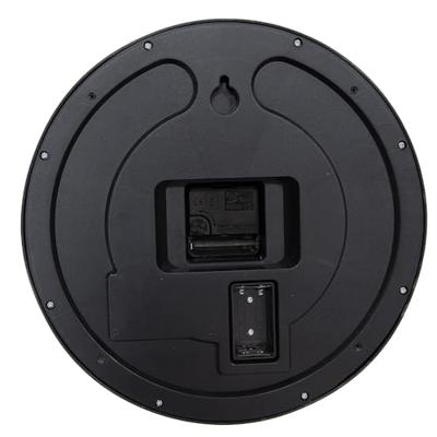 Clayre & Eef Wandklok Ø 30x8 cm Zwart Bruin Kunststof Glas London