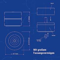 MAUL papercliphouder Pro ECO magnetisch, Ø7.3x6cm, 85% gerecycled kunststof wit - thumbnail