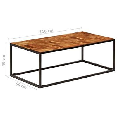 Salontafel 110x40x60 cm massief acaciahout en staal Salontafel 110x40x60 cm massief acaciahout en staal