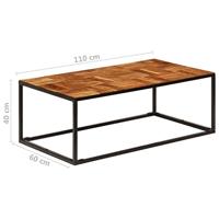 Salontafel 110x40x60 cm massief acaciahout en staal - thumbnail
