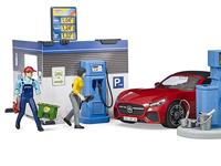 bruder bworld Tankstation en Carwash speelfiguur - thumbnail