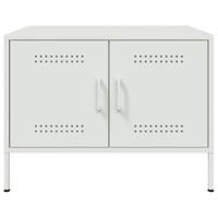 Salontafel 68x50x50,5 cm staal wit - thumbnail