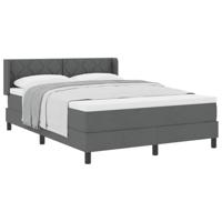 Boxspringbed met matras met matras Donkergrijs 140 x 190 cm - thumbnail