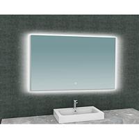 Soul spiegel rechthoek met LED, dimbaar en spiegelverwarming 120 x 80 cm - thumbnail