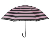paraplu strepen dames 112 cm microfiber roze/zwart - thumbnail
