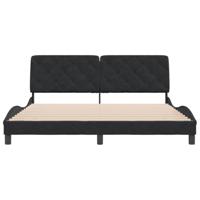 Bedframe zonder matras 180x200 cm fluweel zwart - thumbnail