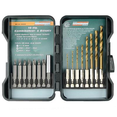 Mannesmann boor- en bitset 16-delig