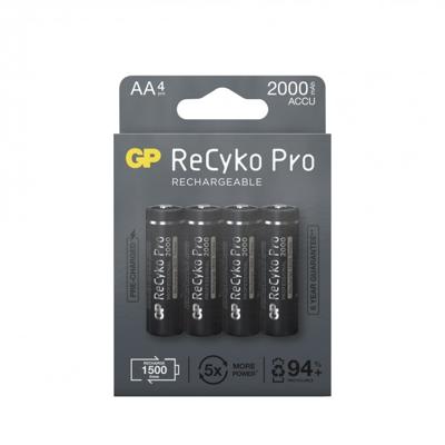 GP Batterijen ReCyko+Pro HR06 Mignon (AA) batterij NiMH 2000 mAh 1,2 V 4 stuks