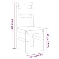 Eetkamerstoelen 2 st 40x46x99 cm massief grenenhout - thumbnail