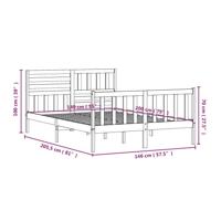 Bedframe massief hout 140x200 cm - thumbnail
