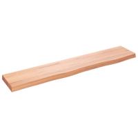 Wandschap 100x20x4 cm behandeld massief eikenhout lichtbruin - thumbnail