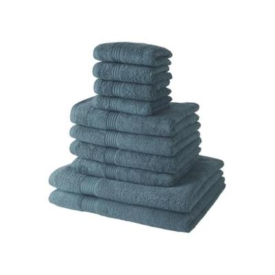 Set van 4 TODAY badhanddoeken 30x50 + 4 badhanddoeken 50x90 + 2 badlakens 70x130 cm 100% Katoen - Pauw