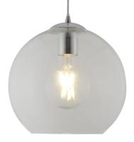 Searchlight Glazen hanglampBalls Ø 25cm grijs met helderglas - 1621CL - thumbnail