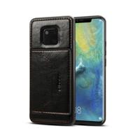 Dibase TPU PC + PU Crazy Horse textuur beschermende Case voor Huawei Mate 20 Pro met houder & kaart van Slots(Black) - thumbnail