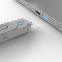 Lindy 40452 USB Port Blocker - Pack 4, Colour Code: Blue - thumbnail