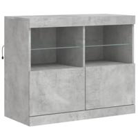 Dressoir met LED-verlichting 81x37x67 cm betongrijs - thumbnail