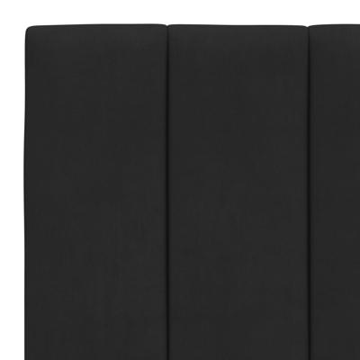 Bedframe met LED-verlichting fluweel zwart 90x200 cm