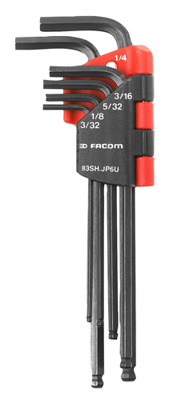 Facom Inbussleutelset Lang met Kogelkop 1,5-10mm - 9-delig - 83SH.JP9BPB Facom Inbussleutelset Lang met Kogelkop 1,5-10mm - 9-delig - 83SH.JP9BPB