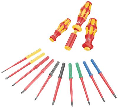 Wera Kraftform Kompakt VDE 65 iS PZ/S # 1 x 157 mm TIE Elektronica Plus/minus Verwisselbare kling 1 mm Wera Kraftform Kompakt VDE 65 iS PZ/S # 1 x 157 mm TIE Elektronica Plus/minus Verwisselbare kling 1 mm