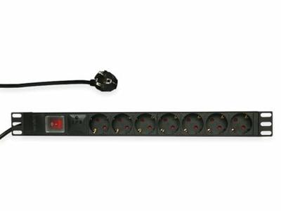 LogiLink PDU7C01 7AC-uitgang(en) 230V 2m Zwart Overspanningsbeveiliging LogiLink PDU7C01 7AC-uitgang(en) 230V 2m Zwart Overspanningsbeveiliging