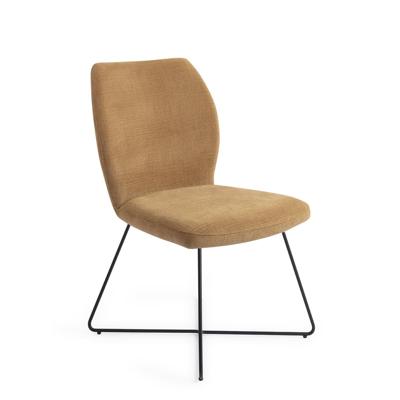 Jesper Home Eetkamerstoel 'Ikata' Cross Black, kleur Honey Harvest