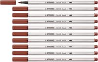 Brushstift STABILO Pen 568/75 sienna | 10 stuks - thumbnail