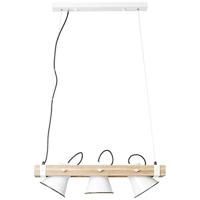 Brilliant Plow 82173/05 Hanglamp LED E27 30 W Wit, Hout (licht) - thumbnail