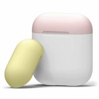 Drie kleur Dropproof draadloze oortelefoons opladen vak beschermhoes voor Apple AirPods (gele roze wit) - thumbnail