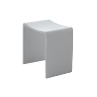 BWS Badkamer Kruk Solid Surface 40x30x43.5cm Wit - thumbnail
