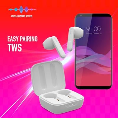 Hoofdtelefoon met microfoon NGS ARTICAMOVEWHITE Wit