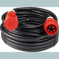 AS Schwabe 60549 Stroom Verlengkabel 32 A Zwart 10.00 m H07RN-F 5G 4 mm² Met fasewisselaar - thumbnail