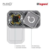 Legrand 069719L Compleet Spatwaterdicht schakelmateriaal Plexo Grijs 1 stuk(s) - thumbnail