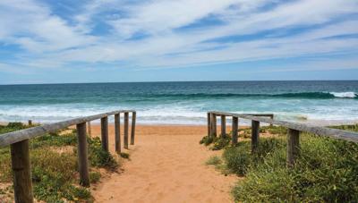 Hek strand 130x70cm Tuinschilderij Customize-it - Customize it